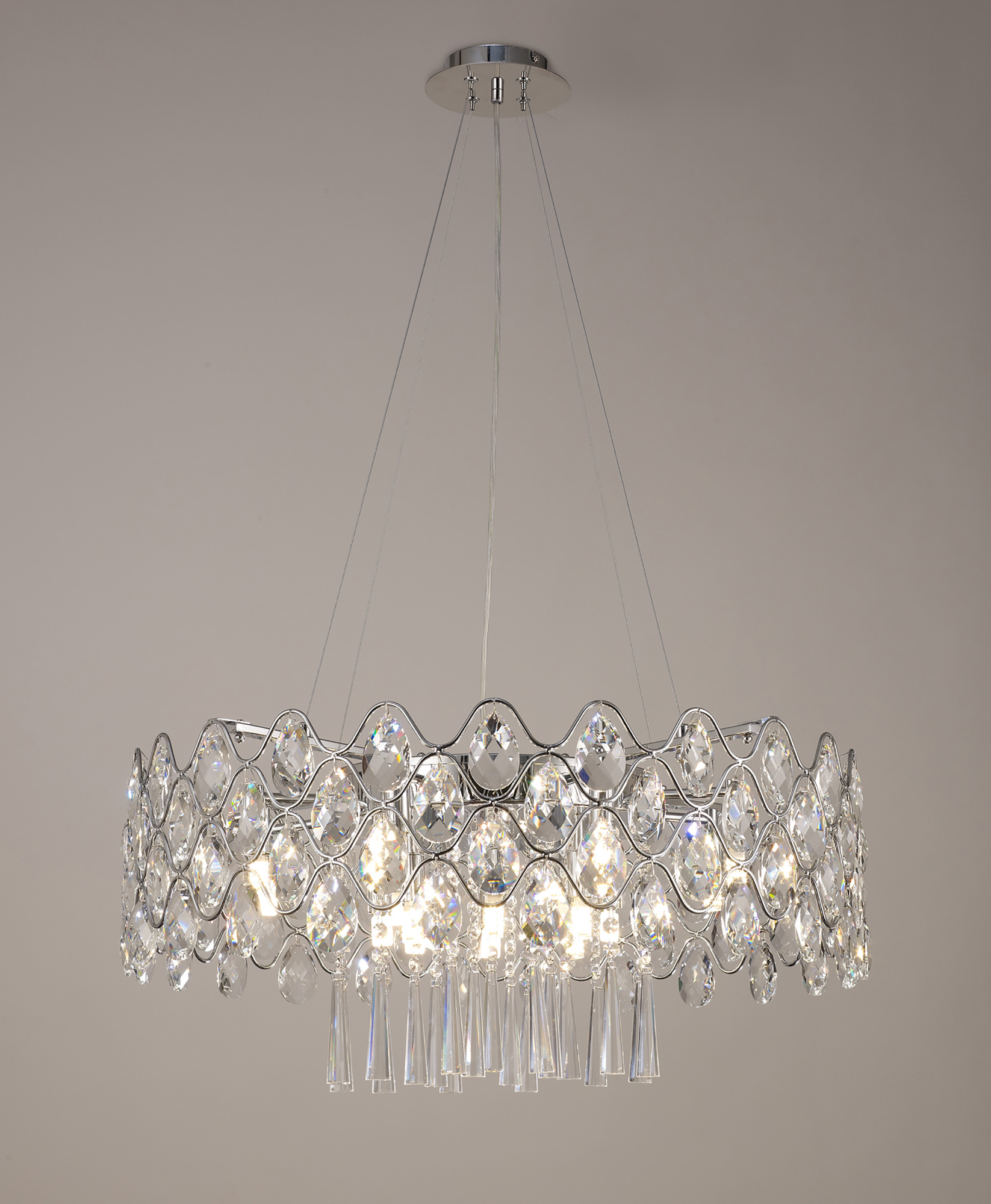 IL31062/G9  Kenzie Crystal Pendant 16 Light